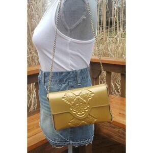 NWT MeDusa Tel Aviv Handmade Vegan Gold Studded Mini Shoulder Bag | Israel